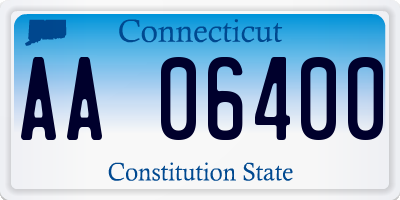 CT license plate AA06400