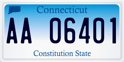 CT license plate AA06401