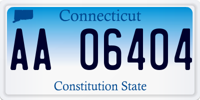 CT license plate AA06404