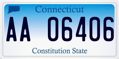 CT license plate AA06406