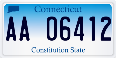 CT license plate AA06412