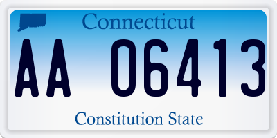 CT license plate AA06413