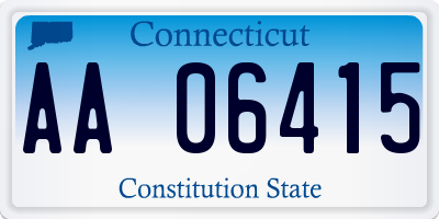 CT license plate AA06415