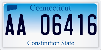 CT license plate AA06416