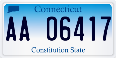 CT license plate AA06417