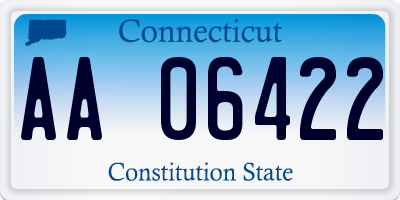 CT license plate AA06422