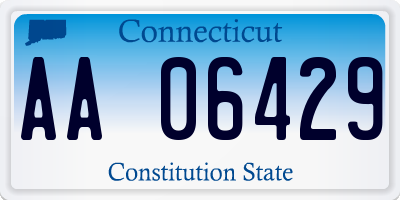 CT license plate AA06429