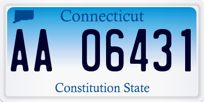 CT license plate AA06431