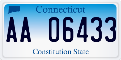 CT license plate AA06433