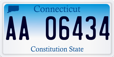 CT license plate AA06434