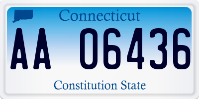 CT license plate AA06436