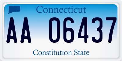 CT license plate AA06437