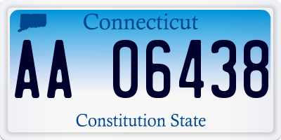 CT license plate AA06438