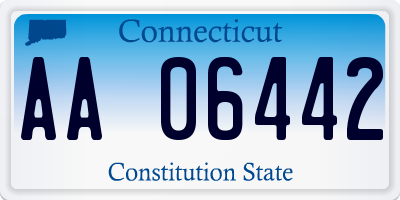 CT license plate AA06442