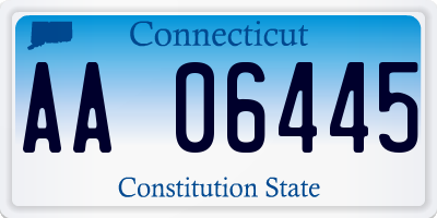 CT license plate AA06445