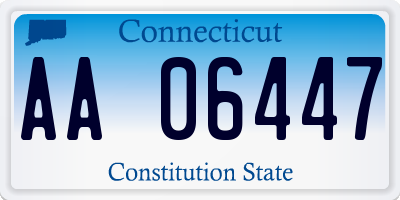 CT license plate AA06447