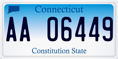 CT license plate AA06449