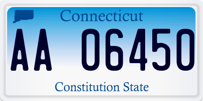 CT license plate AA06450