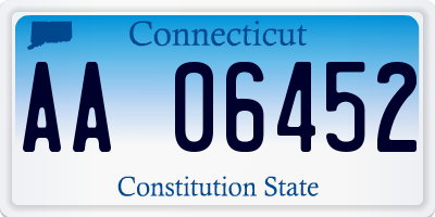 CT license plate AA06452