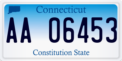 CT license plate AA06453