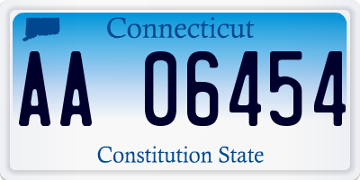 CT license plate AA06454