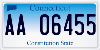 CT license plate AA06455