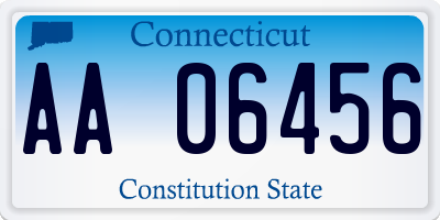 CT license plate AA06456