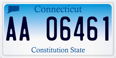 CT license plate AA06461