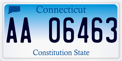 CT license plate AA06463