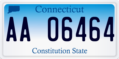 CT license plate AA06464