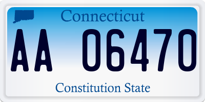 CT license plate AA06470