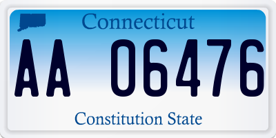 CT license plate AA06476