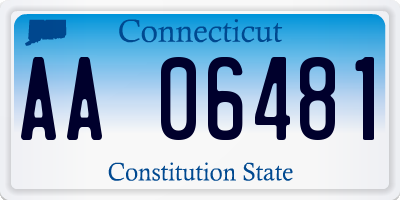 CT license plate AA06481