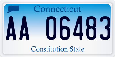 CT license plate AA06483