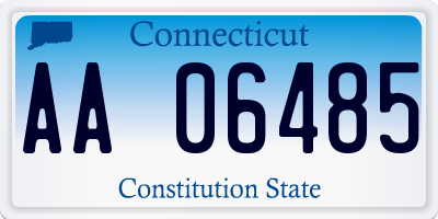 CT license plate AA06485