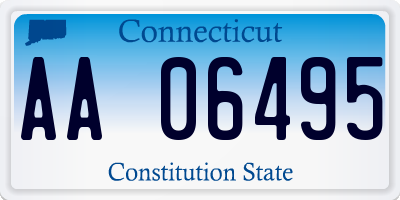 CT license plate AA06495