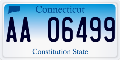 CT license plate AA06499