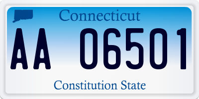 CT license plate AA06501