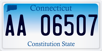 CT license plate AA06507