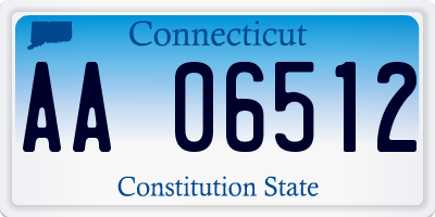 CT license plate AA06512