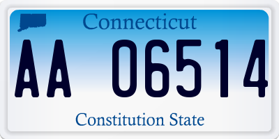 CT license plate AA06514