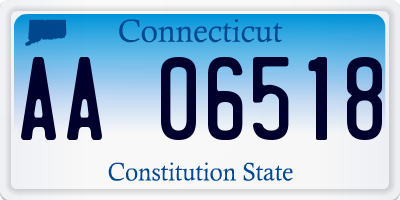 CT license plate AA06518