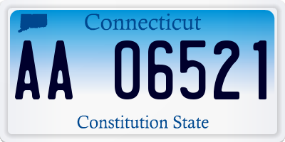 CT license plate AA06521