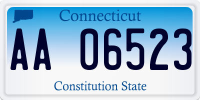 CT license plate AA06523