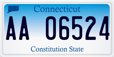 CT license plate AA06524