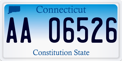 CT license plate AA06526