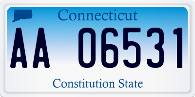 CT license plate AA06531