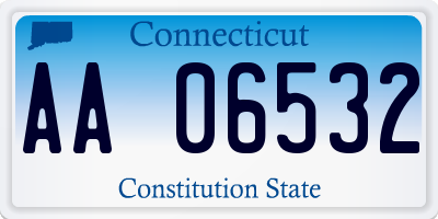 CT license plate AA06532