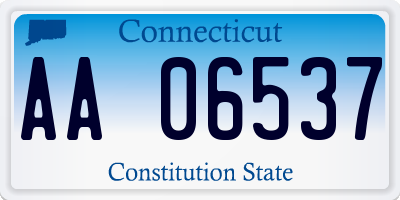 CT license plate AA06537