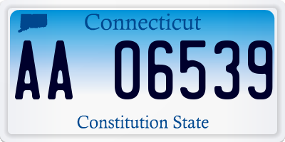 CT license plate AA06539